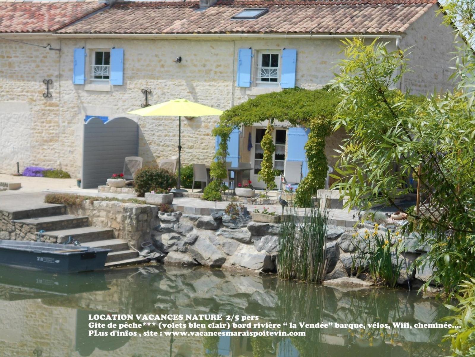 Marais Poitevin Bord Riviere Peche ,Barque, Velos, Wifi, Linge, Cheminee, Cuisine, Terrain De Boules La Taillee Eksteriør bilde